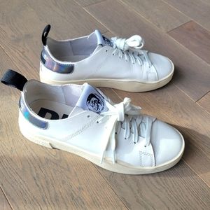 Diesel white leather sneakers